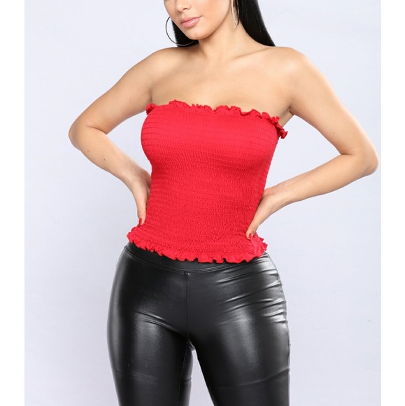 Soft Red Ribbed Tube Top NWOT - Picture 1 of 3